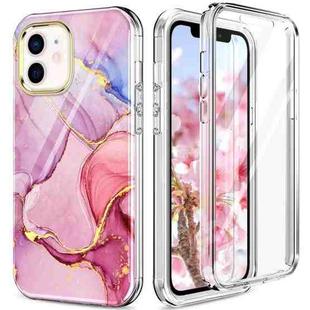 For iPhone 12 mini 360 Full Body Painted Phone Case (Marble L13)