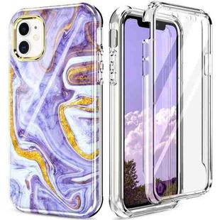 For iPhone 11 360 Full Body Painted Phone Case (Marble L14)