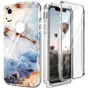 For iPhone XR 360 Full Body Painted Phone Case(Marble L07)