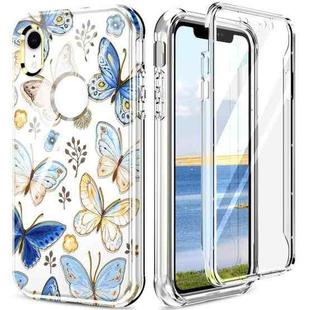 For iPhone XR 360 Full Body Painted Phone Case(Butterflies L10)