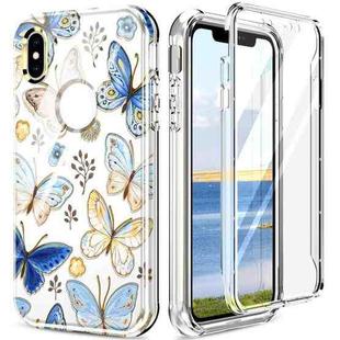 For iPhone XS Max 360 Full Body Painted Phone Case(Butterflies L10)