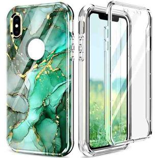 For iPhone XS Max 360 Full Body Painted Phone Case(Marble L12)