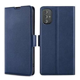 For Motorola Moto G Power 2022 Ultra-thin Voltage Side Buckle Leather Phone Case(Blue)