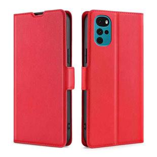 For Motorola Moto G22 Ultra-thin Voltage Side Buckle Leather Phone Case(Red)