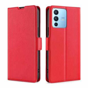 For vivo S12 Pro 5G / V23 Pro Ultra-thin Voltage Side Buckle Leather Phone Case(Red)