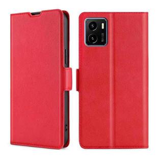 For vivo Y15S Ultra-thin Voltage Side Buckle Leather Phone Case(Red)