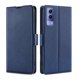 For vivo Y53S 5G / IQOO Z5X / T1X Ultra-thin Voltage Side Buckle Leather Phone Case(Blue)