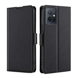 For vivo Y55 5G / Y75 5G / Y33S 5G / T1 5G Ultra-thin Voltage Side Buckle Leather Phone Case(Black)