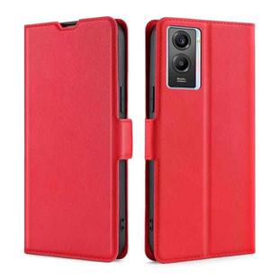 For vivo Y55S 5G Ultra-thin Voltage Side Buckle Leather Phone Case(Red)