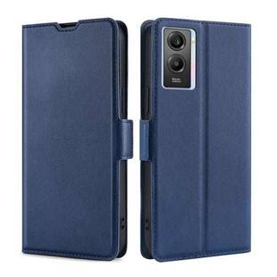 For vivo Y55S 5G Ultra-thin Voltage Side Buckle Leather Phone Case(Blue)