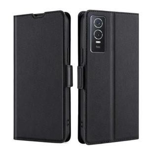 For vivo Y76S / Y74S Ultra-thin Voltage Side Buckle Leather Phone Case(Black)