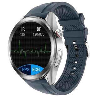 W10 1.3 inch Screen PPG & ECG Smart Health Watch, Support Heart Rate/Blood Pressure Monitoring, ECG Monitoring, Blood Oxygen/Body Temperature Monitoring(Silver+Blue)