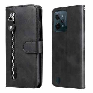 For OPPO Realme C31 Fashion Calf Texture Zipper Horizontal Flip Leather Case(Black)