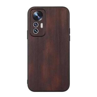 For Xiaomi 12 Lite Yellow Cow Texture PU Phone Case(Coffee)