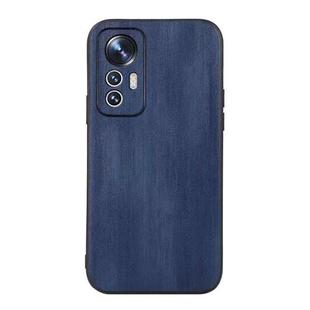 For Xiaomi 12 Lite Yellow Cow Texture PU Phone Case(Blue)