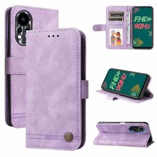 For Infinix Hot 11s Skin Feel Life Tree Metal Button Leather Phone Case(Purple)
