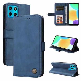 For Infinix Smart 6 Skin Feel Life Tree Metal Button Leather Phone Case(Blue)
