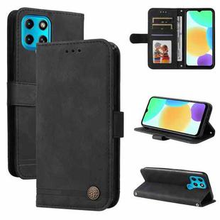 For Infinix Smart 6 Skin Feel Life Tree Metal Button Leather Phone Case(Black)