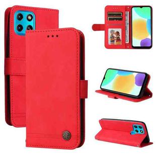 For Infinix Smart 6 Skin Feel Life Tree Metal Button Leather Phone Case(Red)