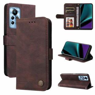 For Infinix Note 11 Pro / 11S / X697 Skin Feel Life Tree Metal Button Leather Phone Case(Brown)