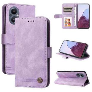 For OPPO A96 5G / Reno7 Z 5G / OnePlus Nord N20 5G Skin Feel Life Tree Metal Button Leather Phone Case(Purple)