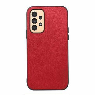 For Samsung Galaxy A13 4G Wood Texture PU Phone Case(Red)