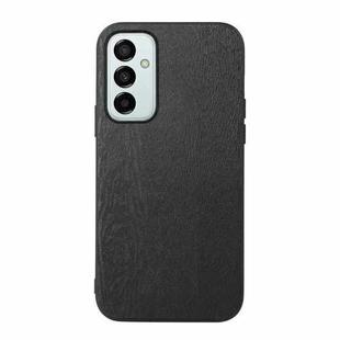 For Samsung Galaxy M23 / F23 5G Wood Texture PU Phone Case(Black)