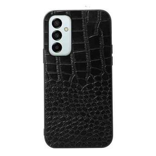 For Samsung Galaxy M23 / F23 5G Crocodile Top Layer Cowhide Leather Phone Case(Black)
