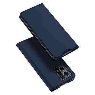 For OPPO Reno7 4G DUX DUCIS Skin Pro Series Flip Leather Phone Case(Blue)