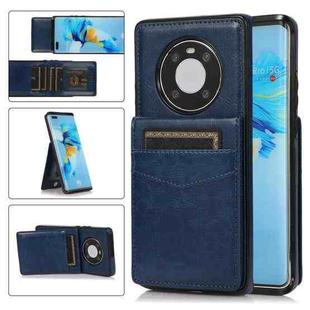 For Huawei Mate 40 Solid Color PC + TPU Protective Case with Holder & Card Slots(Blue)