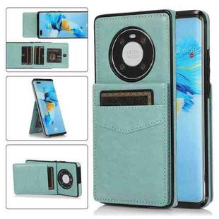 For Huawei Mate 40 Solid Color PC + TPU Protective Case with Holder & Card Slots(Green)