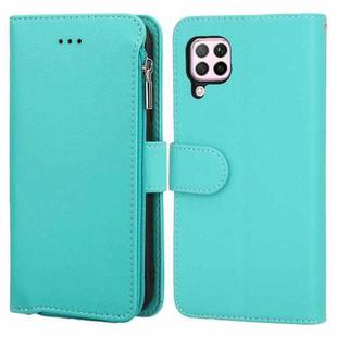 For Huawei P40 Lite / nova 6 SE Microfiber Zipper Horizontal Flip Leather Case(Green)