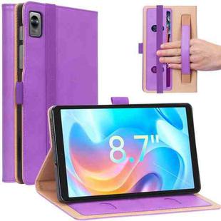 For Realme Pad mini 8.7 inch 2022 Retro PU Horizontal Flip Leather Tablet Case(Purple)