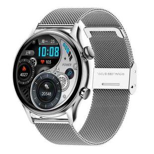 HK8Pro 1.36 inch AMOLED Screen Steel Strap Smart Watch, Support NFC Function / Blood Oxygen Monitoring(Silver)