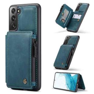 For Samsung Galaxy S22 CaseMe C20 Multifunctional Leather Phone Case(Blue)