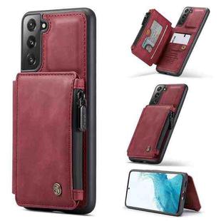 For Samsung Galaxy S22 CaseMe C20 Multifunctional Leather Phone Case(Dark Red)