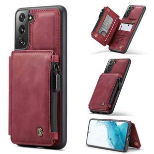 For Samsung Galaxy S22+ CaseMe C20 Multifunctional Leather Phone Case(Dark Red)