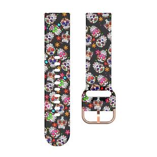 For Galaxy Watch 42mm Silicone Watch Band(Color Skull)