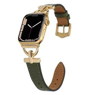 D-buckle Lizard Leather Watch Band For Apple Watch Ultra 49mm / Series 8&7 45mm / SE 2&6&SE&5&4 44mm / 3&2&1 42mm(G)