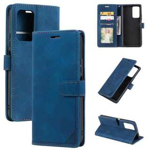 For Xiaomi Redmi Note 11 4G/11S Global Skin Feel Anti-theft Brush Leather Phone Case(Blue)