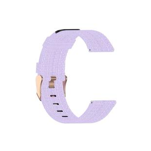 For Galaxy Watch 42mm Nylon Canvas Watch Band(Light Purple)