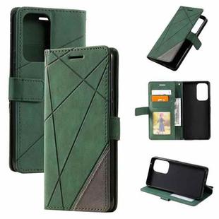 For Samsung Galaxy A33 5G Skin Feel Splicing Leather Phone Case(Green)