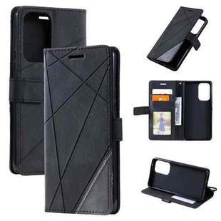 For Samsung Galaxy A73 5G Skin Feel Splicing Leather Phone Case(Black)