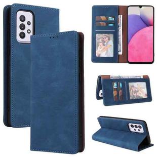For Samsung Galaxy A33 5G Simple Suction Closure Leather Phone Case(Blue)