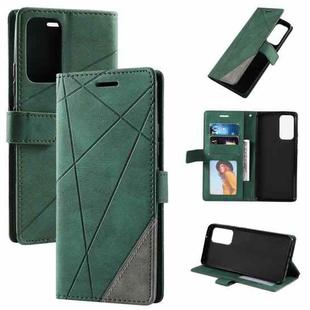 For Xiaomi Redmi Note 11 Skin Feel Splicing Leather Phone Case(Green)