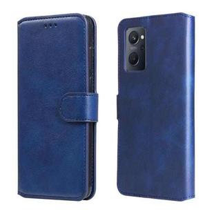 For OPPO Realme 9i / A36 / A76 / A96 4G Classic Calf Texture Flip Leather Case(Blue)