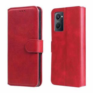For OPPO Realme 9i / A36 / A76 / A96 4G Classic Calf Texture Flip Leather Case(Red)