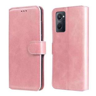 For OPPO Realme 9i / A36 / A76 / A96 4G Classic Calf Texture Flip Leather Case(Rose Gold)
