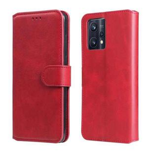 For OPPO Realme 9 Pro+ Classic Calf Texture Flip Leather Case(Red)