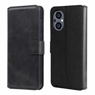 For OPPO Reno7 Z 5G / A96 5G Classic Calf Texture Flip Leather Case(Black)